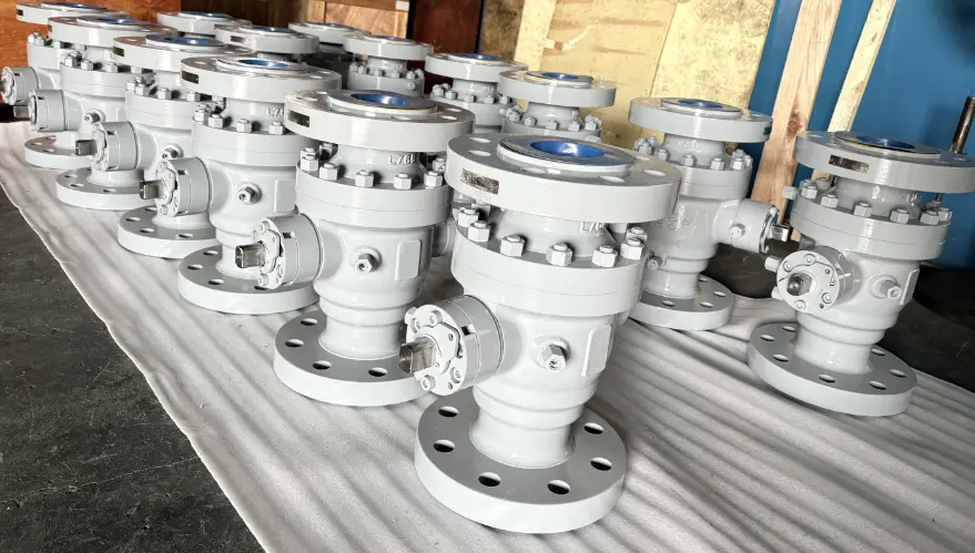 Factory inspection of ball valves