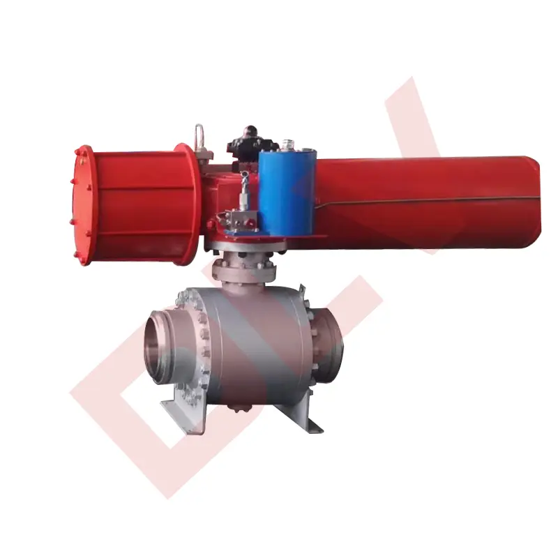 Pneumatic butt weld (BW) ball valve